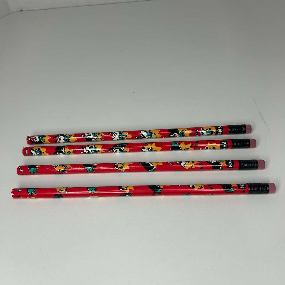 Vintage 1994 Pentech Wishbone Dog Pattern Pencils Set of 4